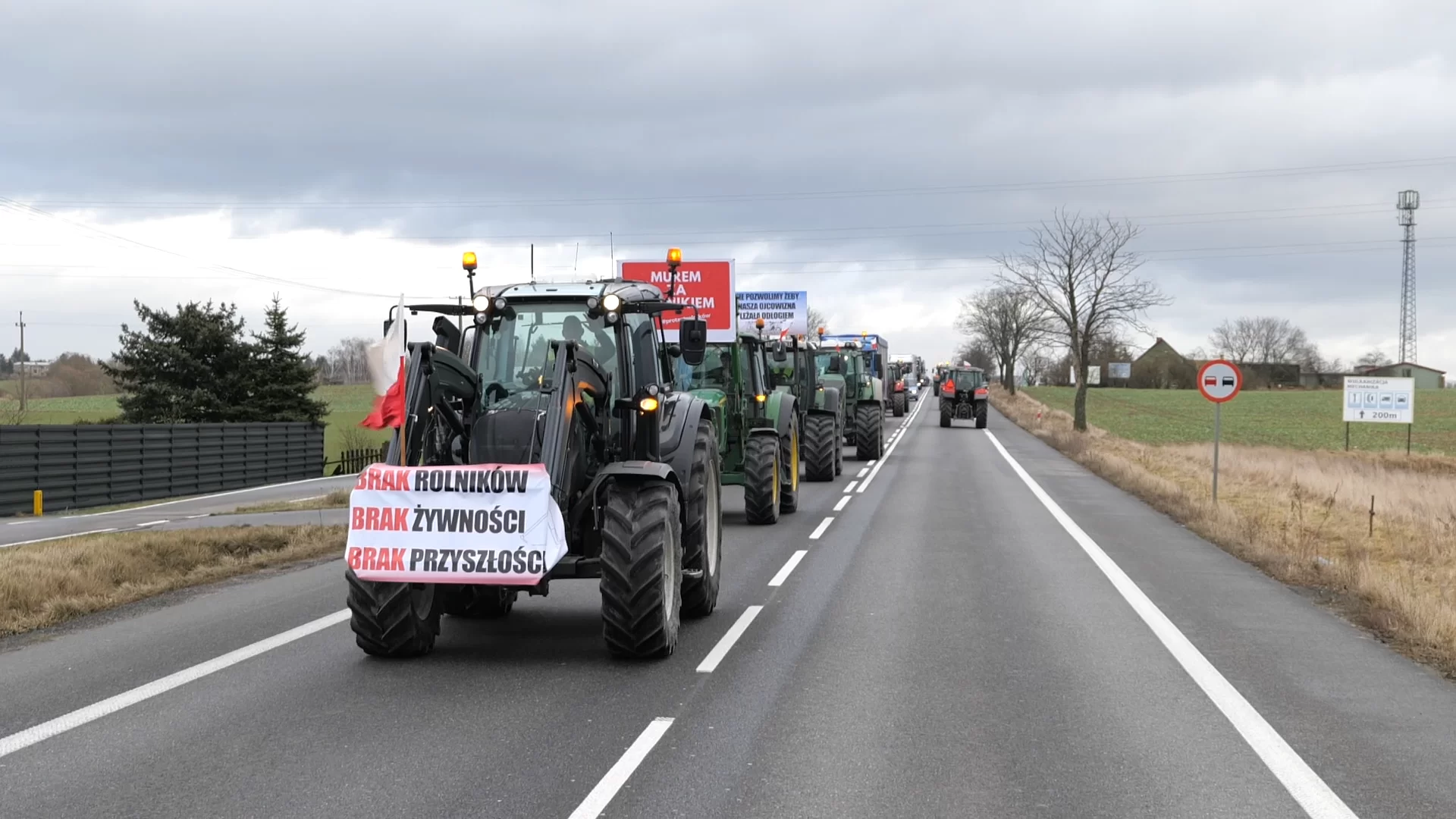 Protest rolników między innymi w Poznaniu
